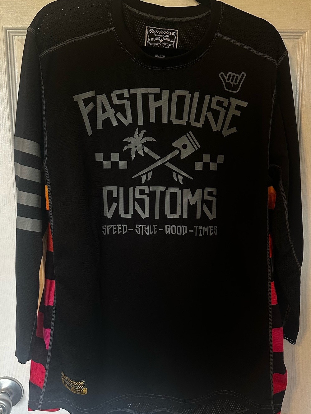Fasthouse Customs Black MX Long Sleeve Jersey Mens XL